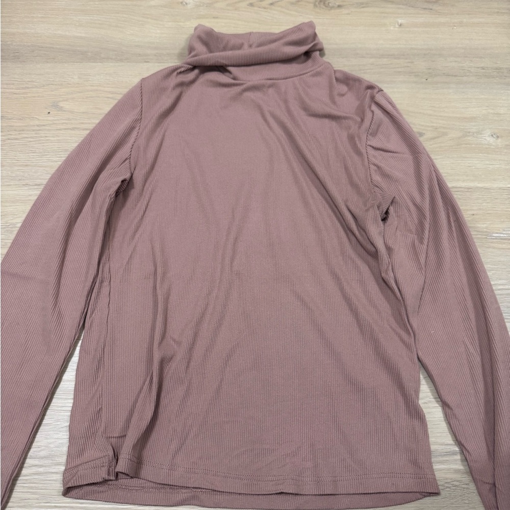 Mauve Long Sleeve Turtleneck Top